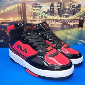 FILA Men's Teratach 600 Mid Casual Shoes - Red/Black SIZE 9.5